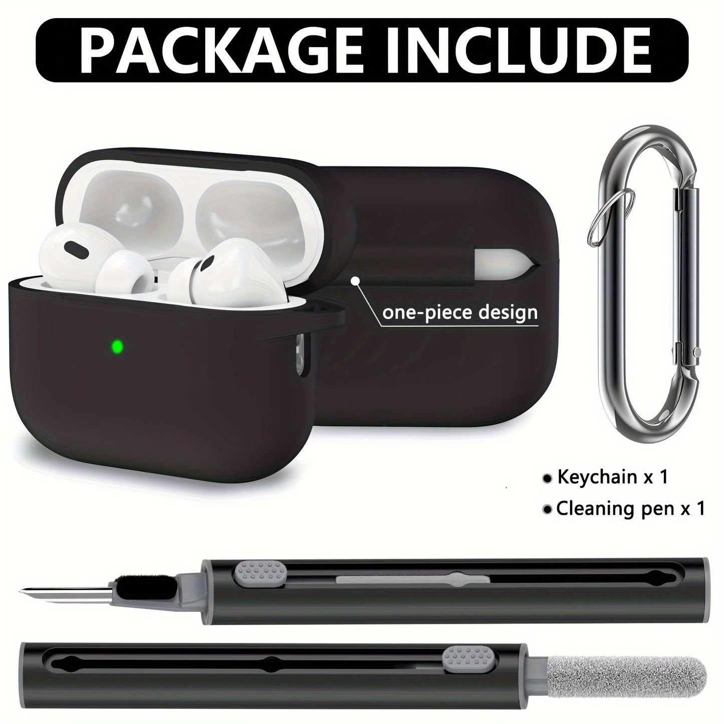 Silicone Case for AirPods Cleaning Brush Pen