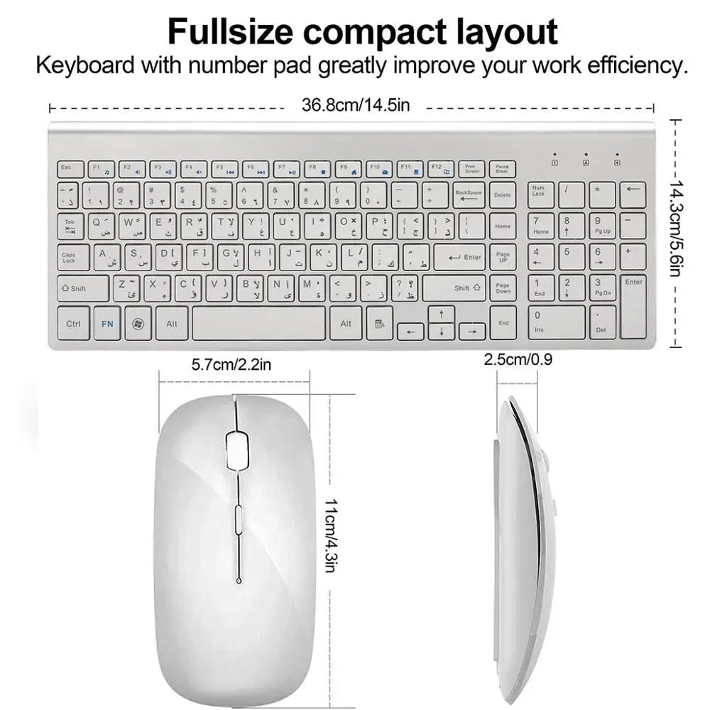 Slim Wireless Keyboard Mouse