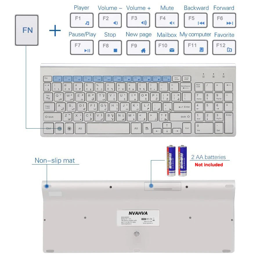 Slim Wireless Keyboard Mouse