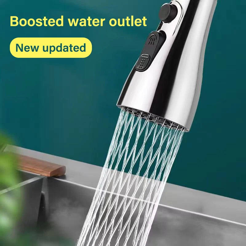 3 in 1 Kitchen Faucet Extender Rotate Pull Out