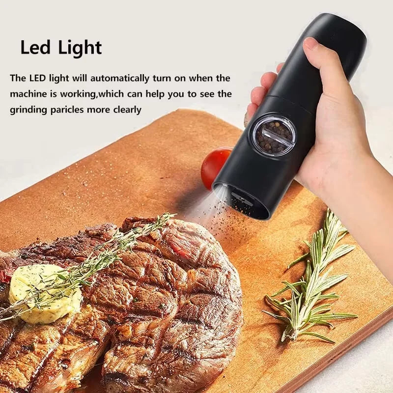 Electric Salt and Pepper Grinder Set