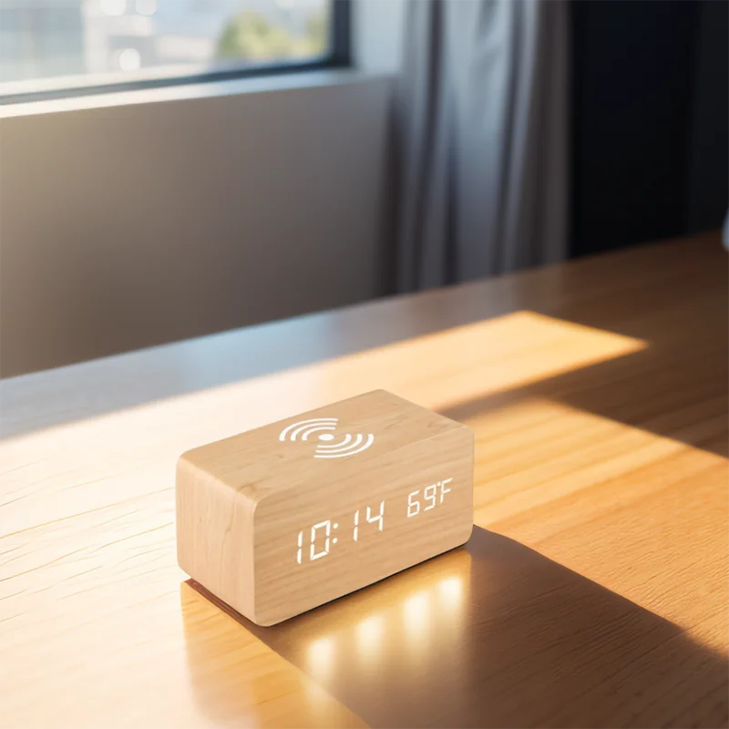 Wireless Charging Digital Clock with Temperature