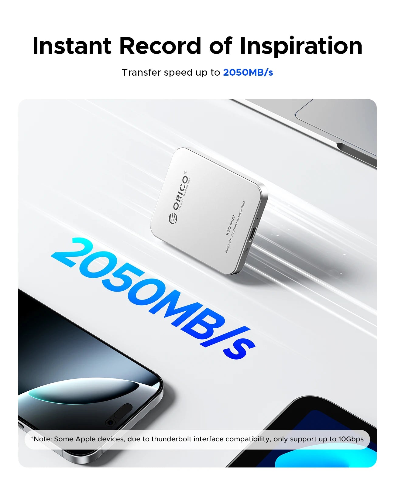Mini Magnetic External SSD for iPhone