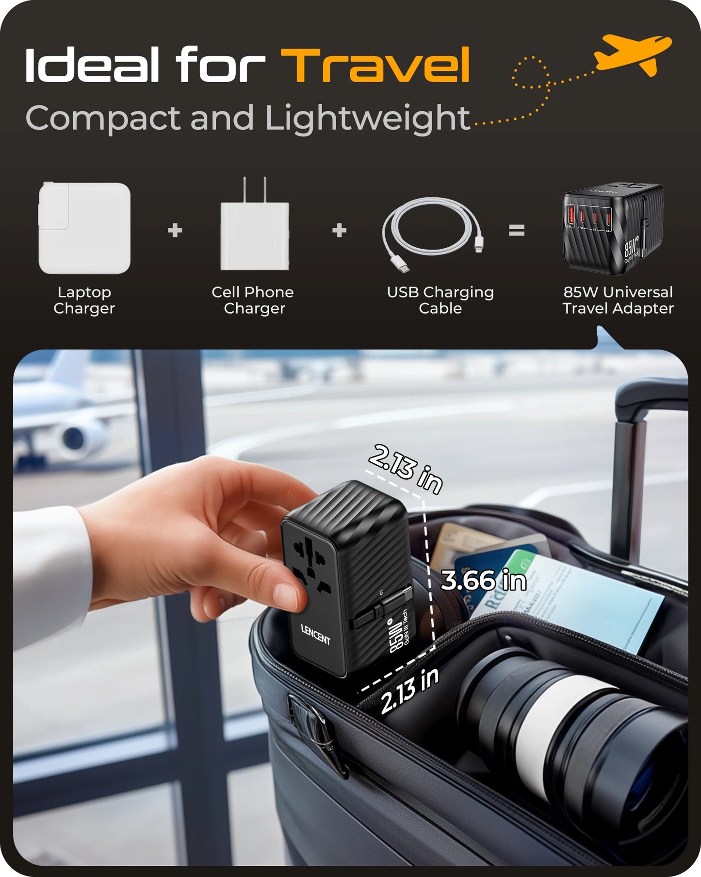 85W GaN Universal Travel Adapter