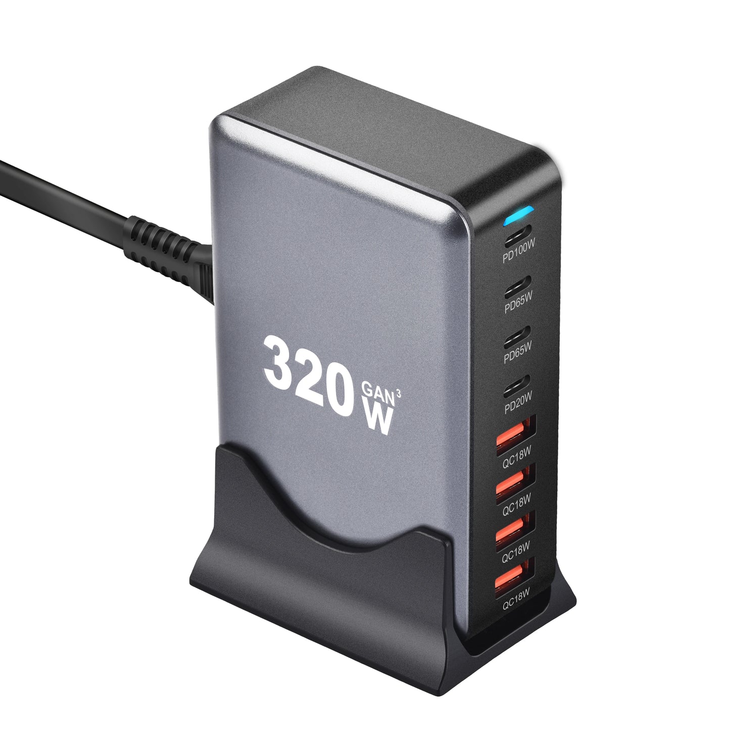 320W Fast Desktop 8-port PD Charger
