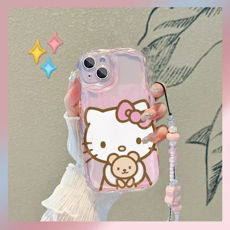 Hello Kitty Hand Chain Case For iPhone