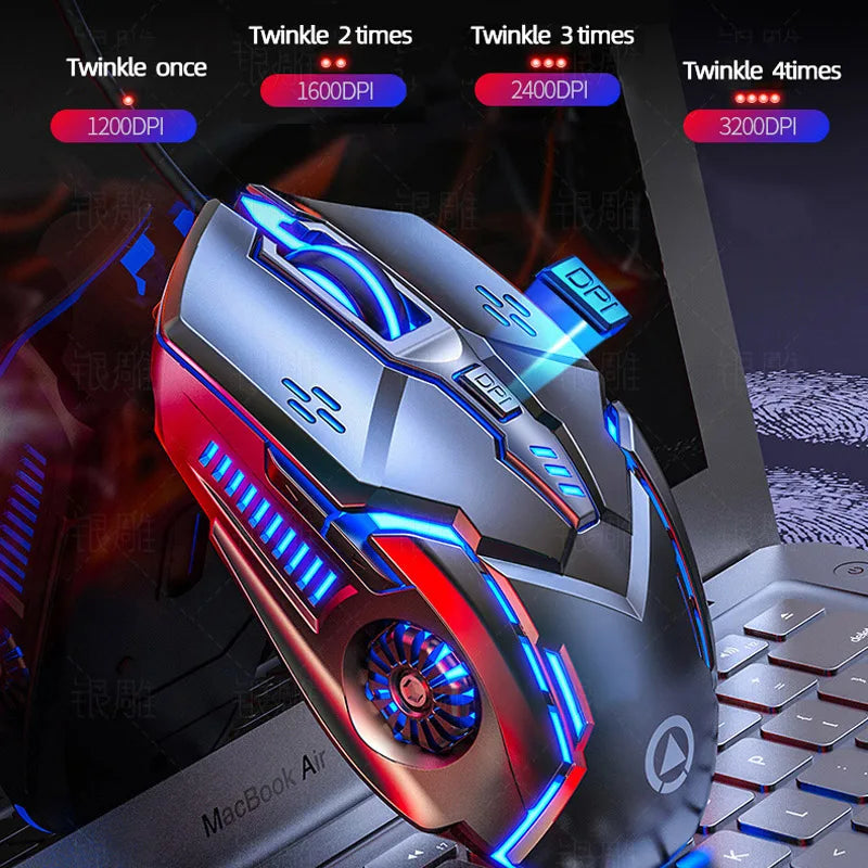 Eagle Mute Wired Mouse Luminous