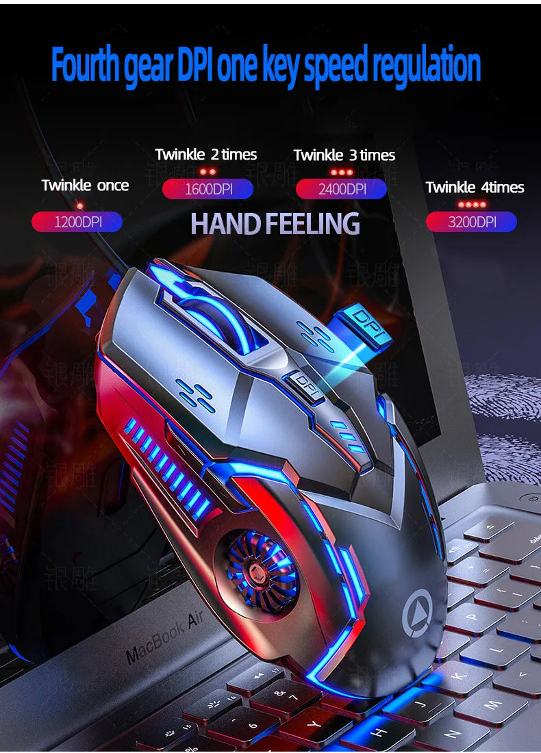 Eagle Mute Wired Mouse Luminous