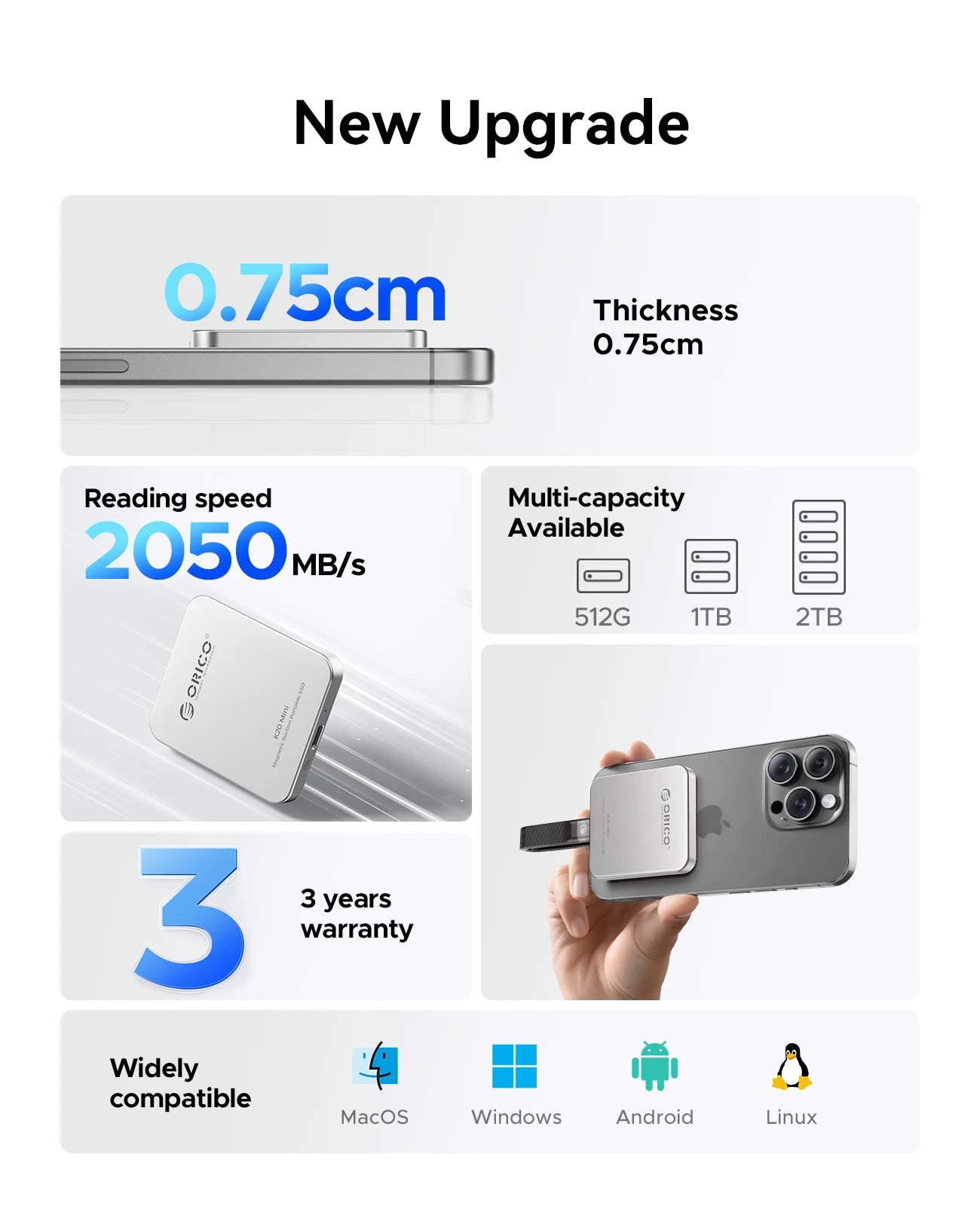 Mini Magnetic External SSD for iPhone