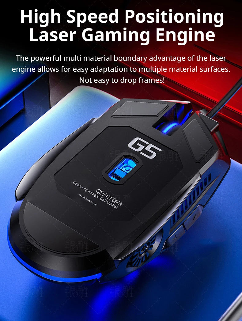 Eagle Mute Wired Mouse Luminous