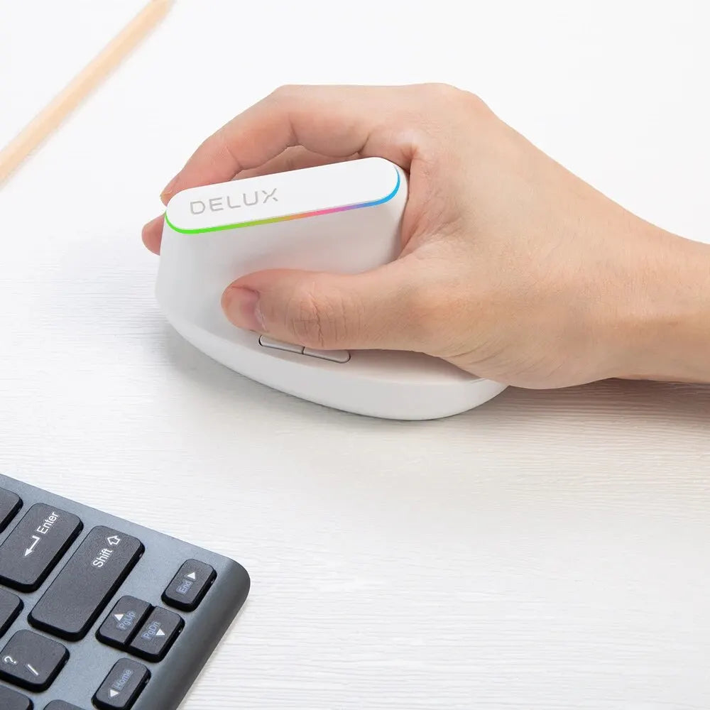 Delux Wireless Silent Vertical Gaming Mouse