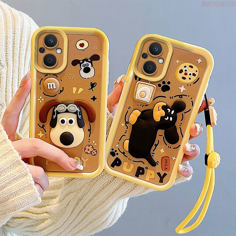 Strawberry Bear Strap Case For iPhone