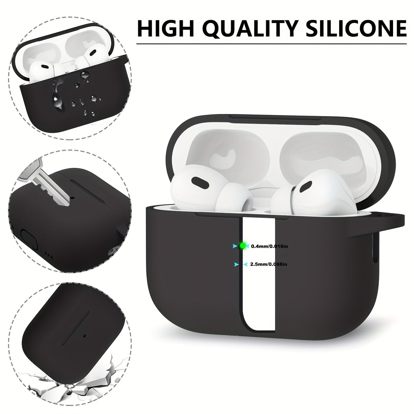 Silicone Case for AirPods Cleaning Brush Pen
