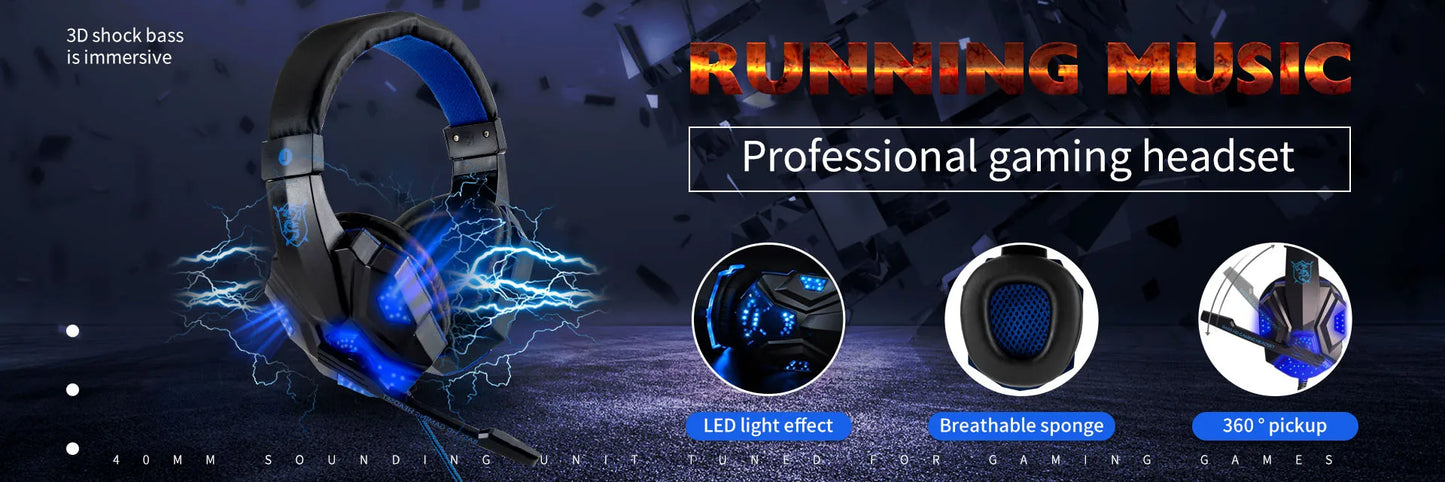K3 Wired Gaming Headphones With Mic