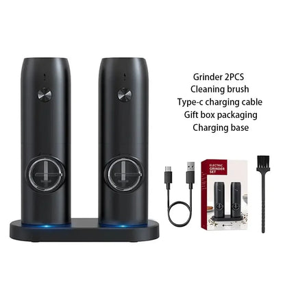 Electric Salt and Pepper Grinder Set
