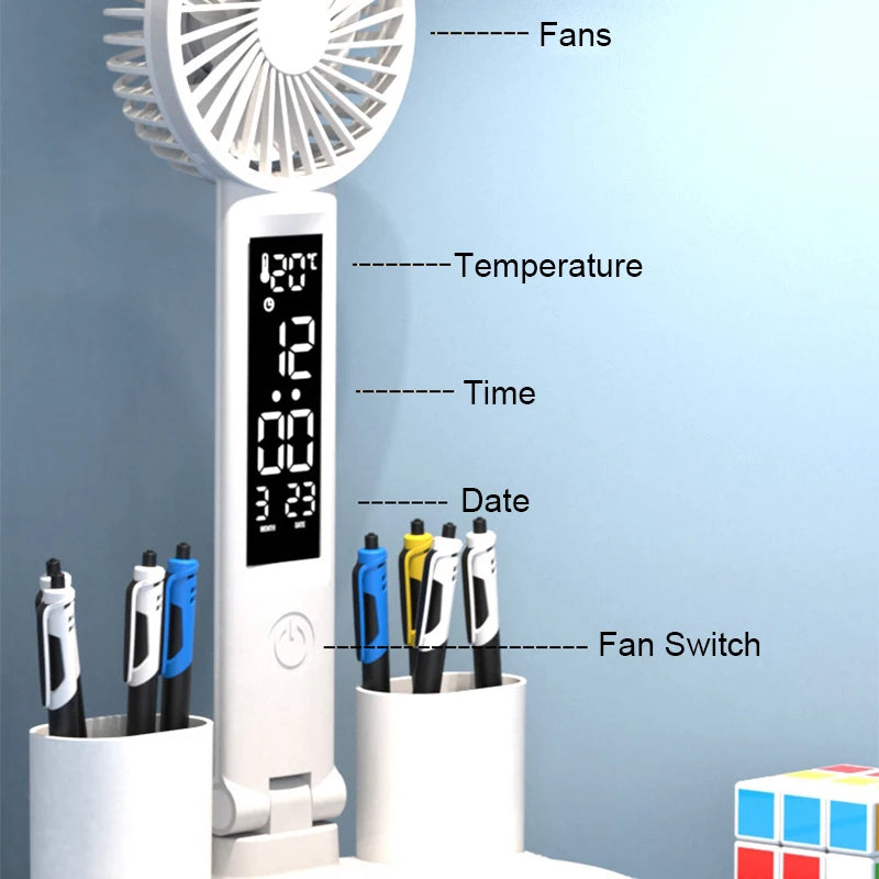 Rechargeable LED Lamp Fan