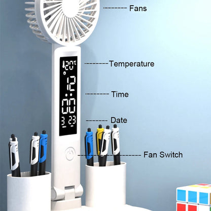 Rechargeable LED Lamp Fan