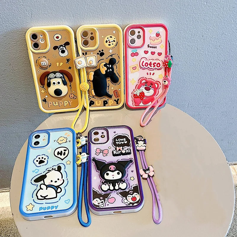 Strawberry Bear Strap Case For iPhone