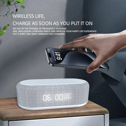 Loudspeaker Wireless Charger Clock