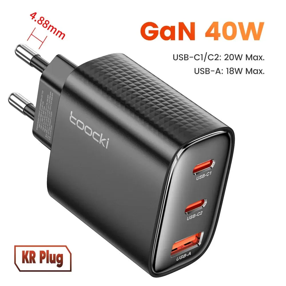 Toocki 40W GaN USB Type C Fast Charger