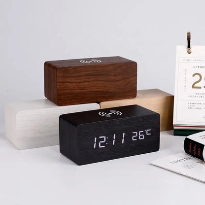 Wireless Charging Digital Clock with Temperature