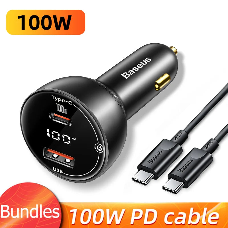 Baseus Laptop 140W Car Charger USB Type C