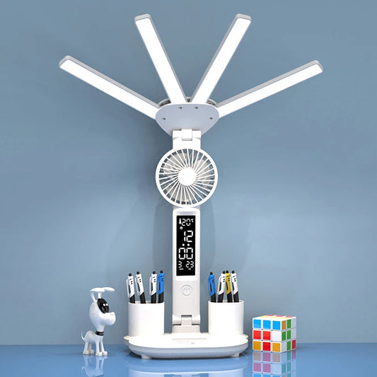 Rechargeable LED Lamp Fan