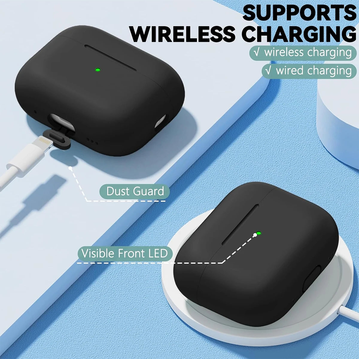 Silicone Case for AirPod Pro 1/2 with Cleaner Kit