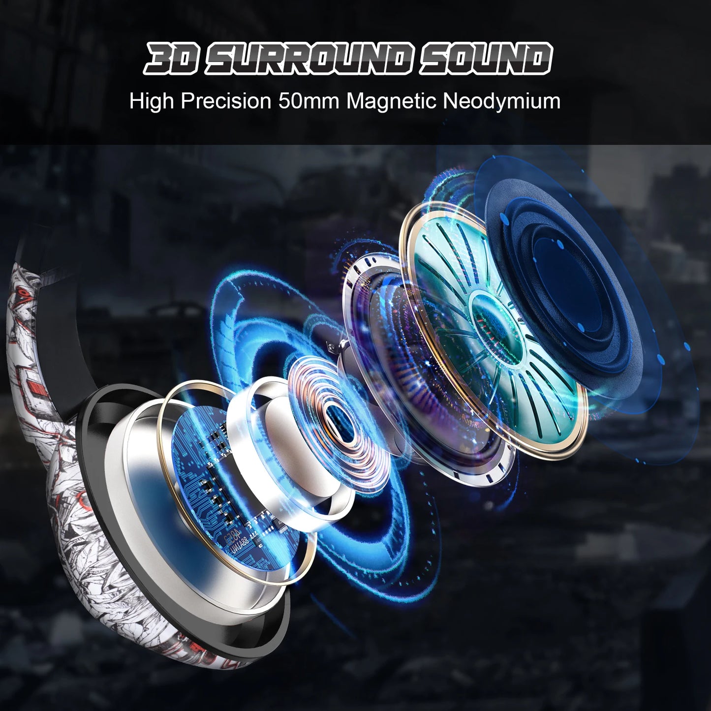 K19 Gaming Headset Wired With Mic
