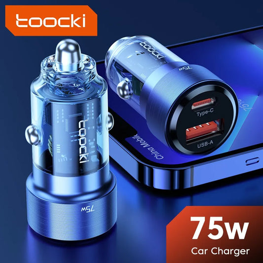 Toocki USB C 75W Car Charger