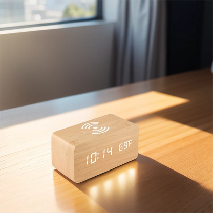 Wireless Charging Digital Clock with Temperature