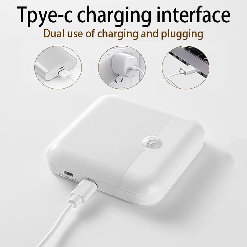 Motion Sensor LED Night Light Rechargeable
