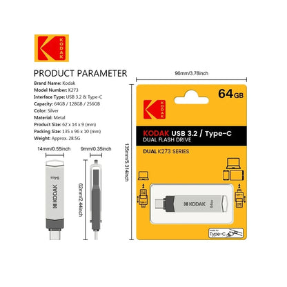 KODAK USB3.2 Type C Flash Drive