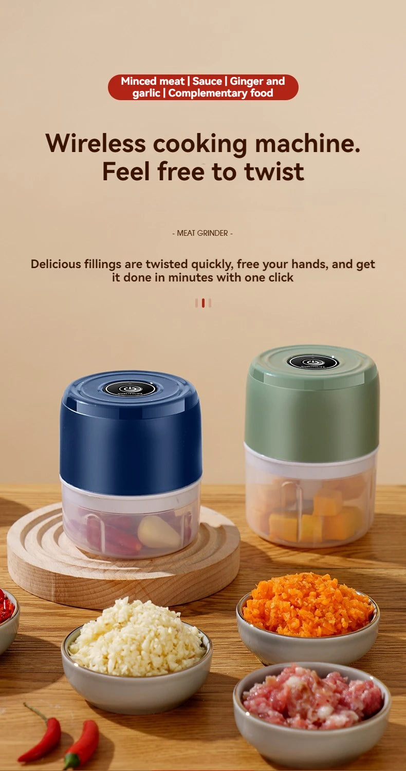 Electric Mini Garlic Chopper Meat Grinder