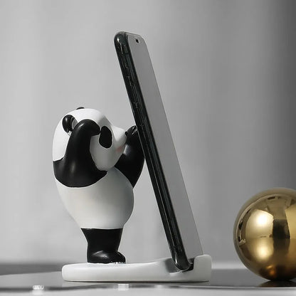 Panda Figurines Mobile Phone Stand Holder