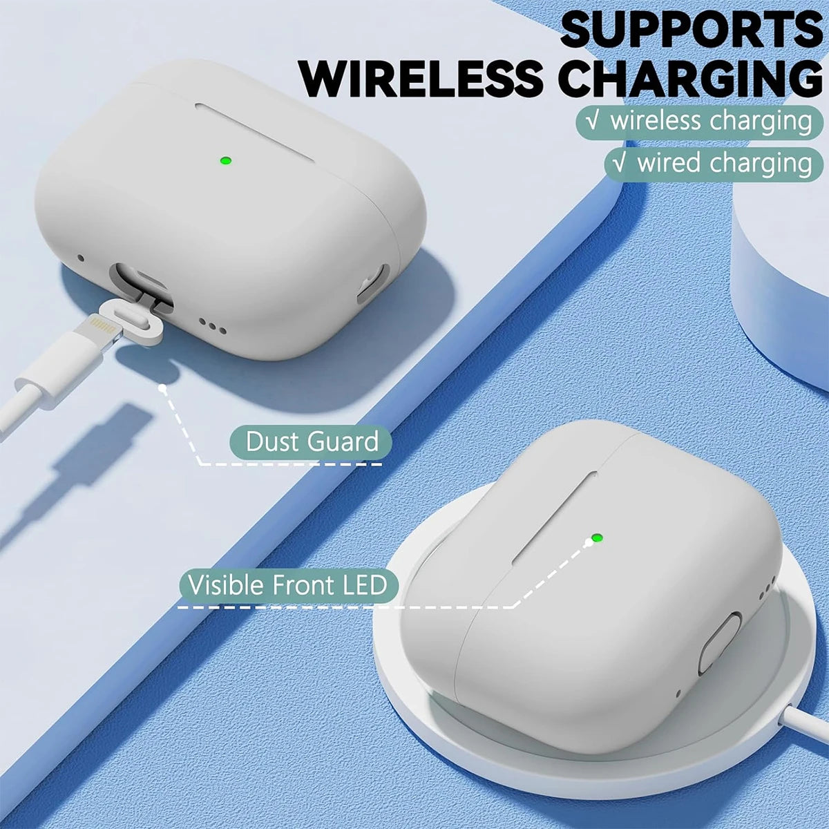 Silicone Case for AirPod Pro 1/2 with Cleaner Kit