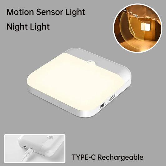 Motion Sensor LED Night Light Rechargeable
