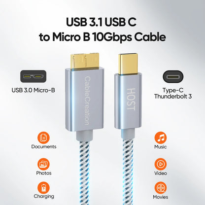 CableCreation Type USB C to Micro B Cable