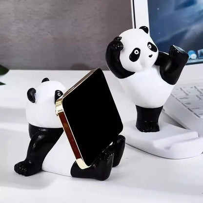 Panda Figurines Mobile Phone Stand Holder