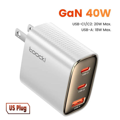 Toocki 40W GaN USB Type C Fast Charger