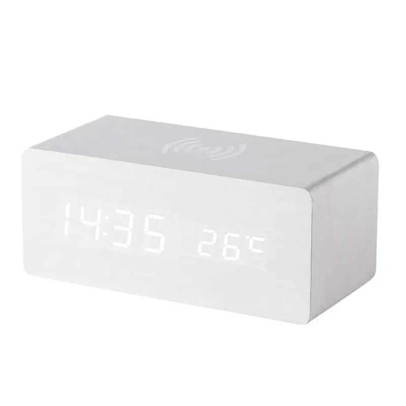 Wireless Charging Digital Clock with Temperature