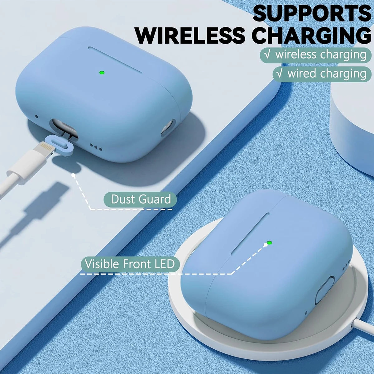 Silicone Case for AirPod Pro 1/2 with Cleaner Kit