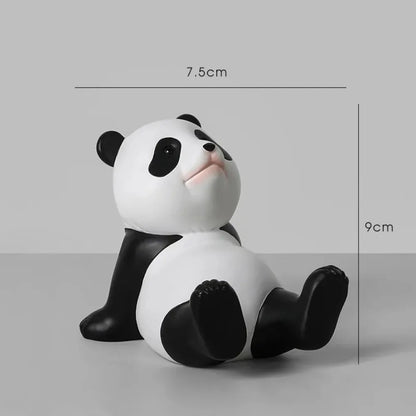 Panda Figurines Mobile Phone Stand Holder