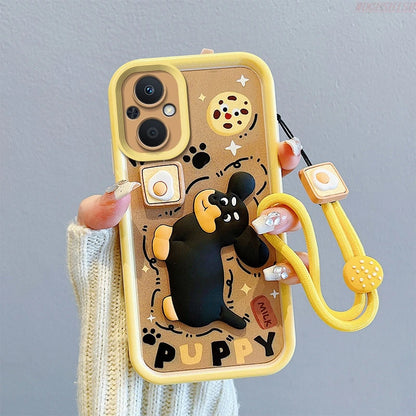 Strawberry Bear Strap Case For iPhone
