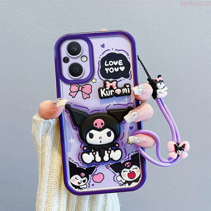 Strawberry Bear Strap Case For iPhone