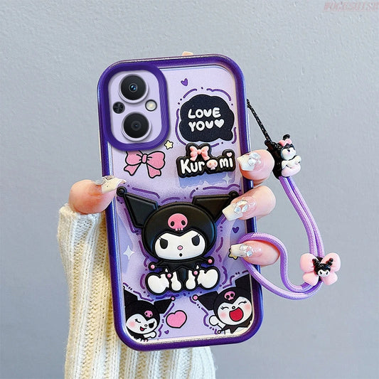 Strawberry Bear Strap Case For iPhone