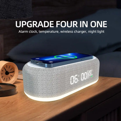 Wireless Charger Alarm Clock Dock