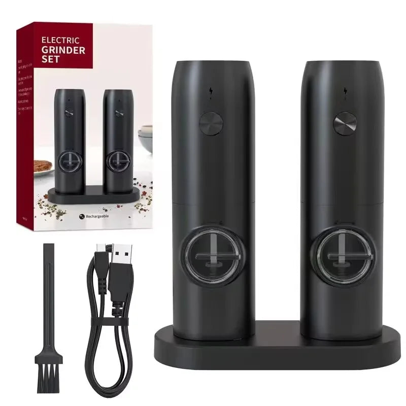 Electric Salt and Pepper Grinder Set