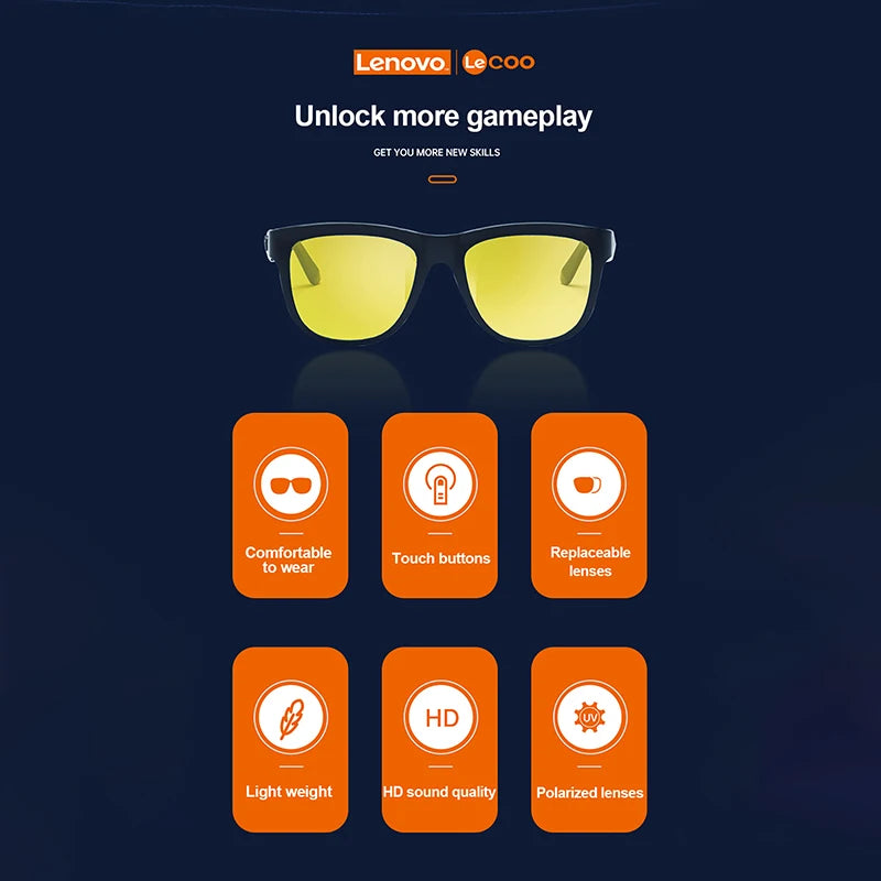 Lenovo C8 HiFi HD Call Sunglasses Earphone