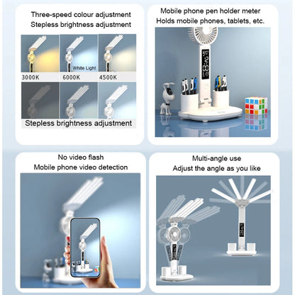Rechargeable LED Lamp Fan